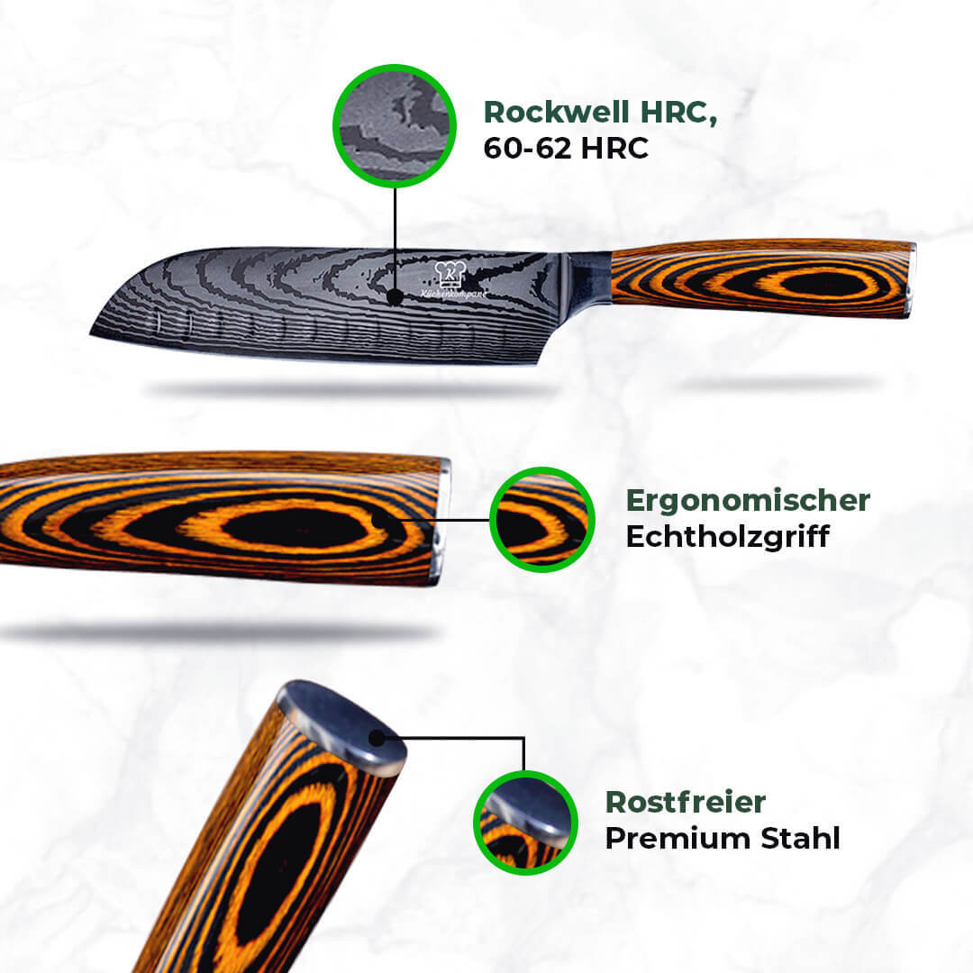 Asiatisches Messerset + Magnetischer Messerblock